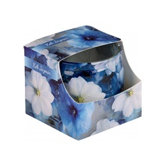 Illatmécses üvegpohárban kék jázmin 1db