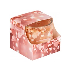 Illatmécses üvegpohárban valentin 1db