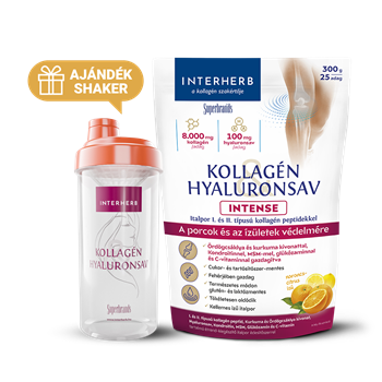 Interherb kollagén és hyaluronsav porcépítő italpor intense narancs-citrus ízű 300 g