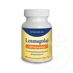 Interherb lenmagolaj 1000mg kapszula 48 db