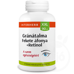 Interherb xxl gránátalma és fekete áfonya+retinol tabletta 90 b