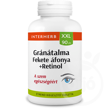 Interherb xxl gránátalma és fekete áfonya+retinol tabletta 90 b