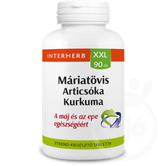 Interherb xxl máriatövis és articsóka és kurkuma tabletta 90 db