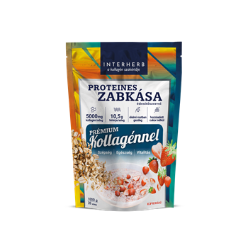 Interherb zabkása proteines eper ízű (prémium kollagénnel) 1000 g
