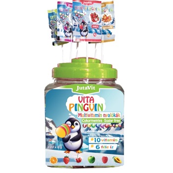 JutaVit vita pingvin cukormentes nyalóka több ízben 6 g