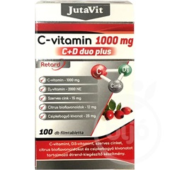 Jutavit c-vitamin 1000 C+D duo plus tabletta 100 db