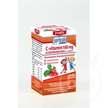 Jutavit c-vitamin 100mg gyerek és family acerola kivonattal 60 db