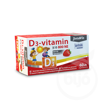 Jutavit d3-vitamin 800NE epres rágótabletta 60 db