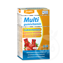 Jutavit multivitamin gumivitamin cukormentes eper ízű 50 db