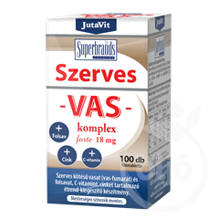 Jutavit szerves vas komplex forte 18 mg 100 db