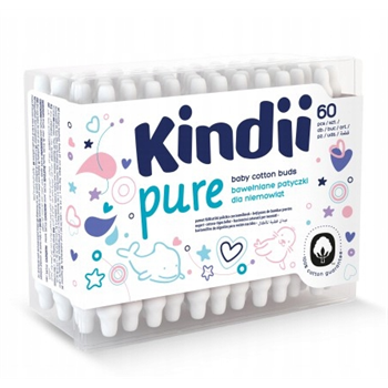 Kindii Pure biztonsági fültisztító biológiailag lebomló 60 db