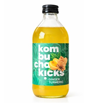 Kombucha Kicks gyömbér-kurkuma 330 ml