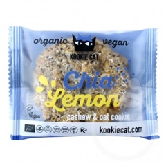 Kookie Cat bio vegán gluténmentes chia és citrom kesudiós zabkeksz 50 g