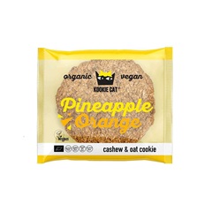 Kookie Cat bio vegán gluténmentes zabkeksz ananász-narancs 50 g