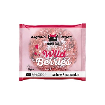 Kookie Cat bio vegán gluténmentes zabkeksz erdei gyümölcs 50 g
