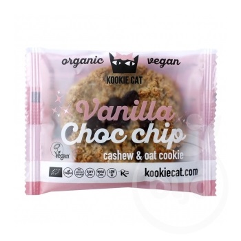 Kookie Cat bio vegán kesudiós zabkeksz vanília-csoki 50 g