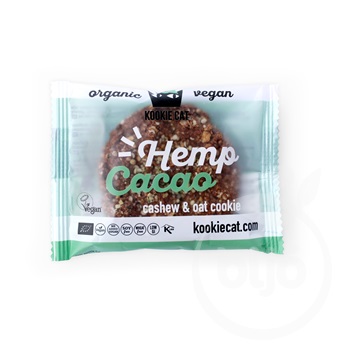Kookie Cat bio vegán gluténmentes zabkeksz kendermag-kakaó 50 g