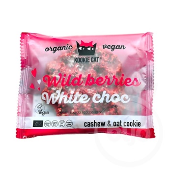 Kookie Cat bio vegán gluténmentes zabkeksz erdei gyümölcs 50 g