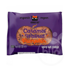 Kookie Cat bio vegán gluténmentes zabkeksz sütőtök-karamellizált dió 50 g