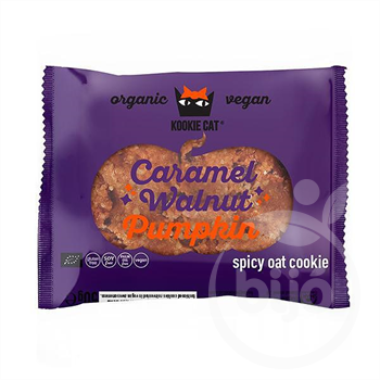 Kookie Cat bio vegán gluténmentes zabkeksz sütőtök-karamellizált dió 50 g