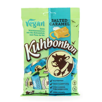 Kuhbonbon tejkaramella vegán sós karamellás zacskós 165 g