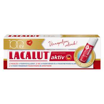 Lacalut aktiv fogkrém + lacalut ajakápoló 75 ml