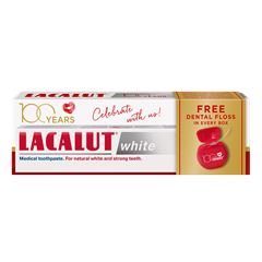 Lacalut fogkrém white fogselyemmel 75 ml