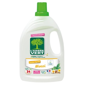 Larbre vert folyékony mosószer növényi szappannal Monoi illattal 1530 ml