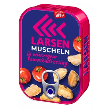 Larsen kagyló csípős paradicsomszószban 110 g