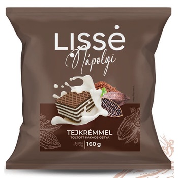 Lissé tejkrémmel töltött kakaós ostya 160 g