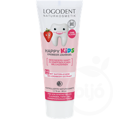 Logodent bio happy kids fluoridmentes gyermek foggél eper kivonattal 50 ml