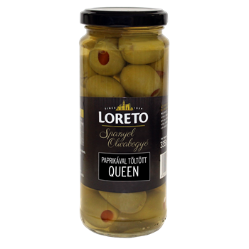 Loreto queen zöld olívabogyó paprikával töltve 340 g