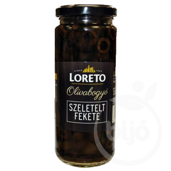 Loreto szeletelt fekete olivabogyó 430 g