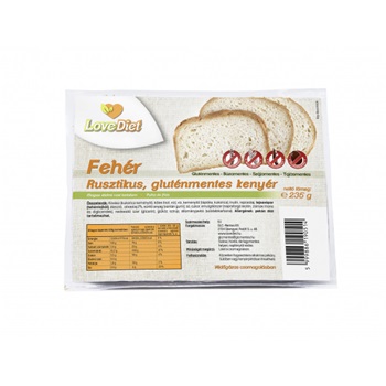Lovediet gluténmentes rusztikus fehér kenyér 235 g