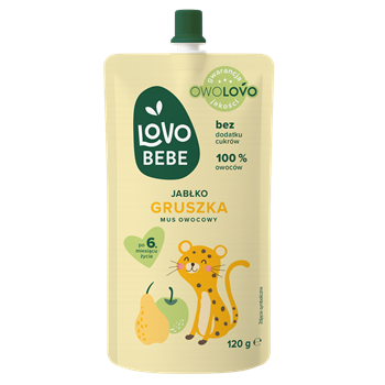 Lovo Bebe gyümölcspüré 6 hónapos kortól alma-körte 120 g