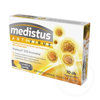 Medistus antivirus lágypasztilla méz-citrom ízben 10 db