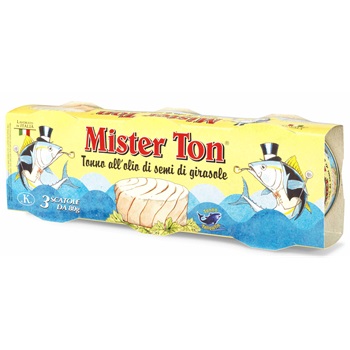 Mister Ton tonhaldarabok napraforgó olajban 3x80g 240 g
