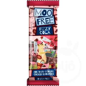 Moo free mini moos tejmentes csokoládé szelet cola ízű robbanó cukorral vegán 20 g
