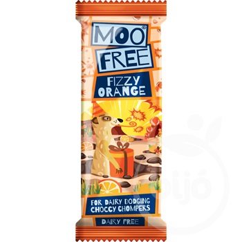 Moo free mini moos tejmentes csokoládé szelet narancsos robbanó cukorral vegán 20 g
