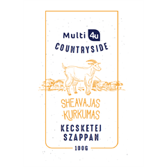 Multi 4u countryside kecsketej szappan sheavajas-kurkumás 100 g