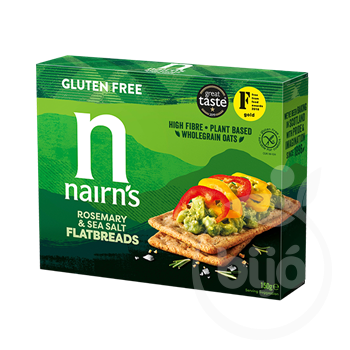 Nairns gluténmentes teljeskiőrlésű 75% rostban gazdag zab lapkenyér rozmaring&tengeri só 150 g