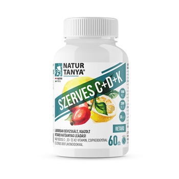 Natur Tanya szerves c+d3+k2 retard vitamin tabletta 60 db
