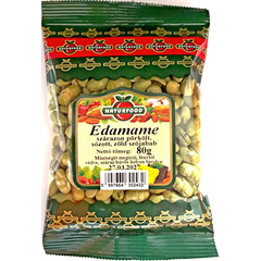 Naturfood edamame szárazon pörkölt, sózott zöld szójabab 80 g