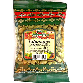 Naturfood edamame szárazon pörkölt, sózott zöld szójabab 80 g
