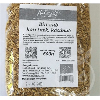 Naturgold bio zab köretnek, kásának, hántolt 500 g