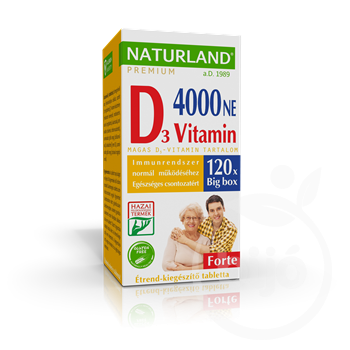 Naturland prémium d-vitamin forte tabletta 120 db