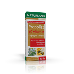 Naturland propolisz+c-vitamin szopogató tabletta 20 db