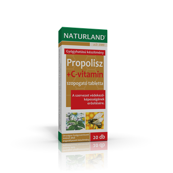 Naturland propolisz+c-vitamin szopogató tabletta 20 db