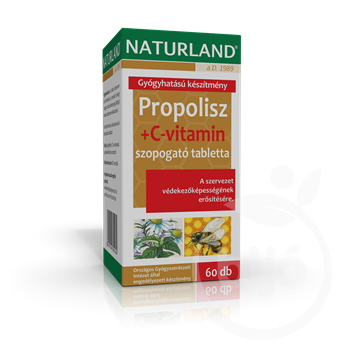 Naturland propolisz+c-vitamin tabletta 60 db