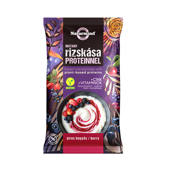 Naturmind proteines gluténmentes instant rizskása piros bogyós 44 g